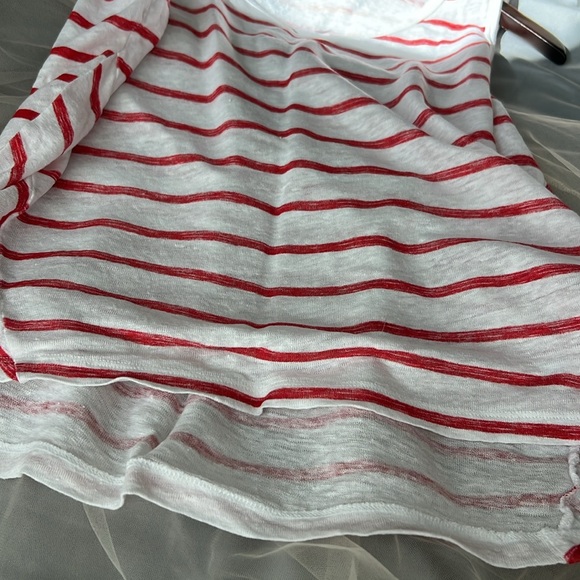 Tommy Bahama 100% Linen white and red stripes Tank Top size large - Picture 4 of 4